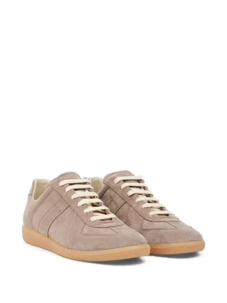 Sneakerși Maison Margiela din piele de căprioară maro