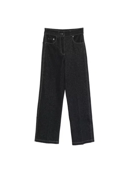 Spodnie Max Mara z dżerseju niebieskie