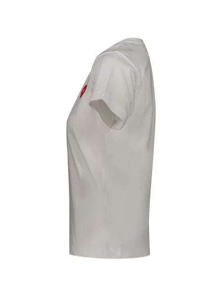 Tricou Comme Des Garcons Play cu motiv cu inimi alb