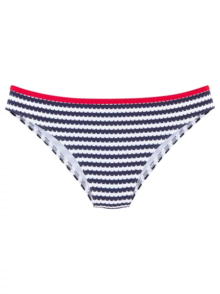 S.Oliver Slip costum de baie albastru marin / roşu închis alb