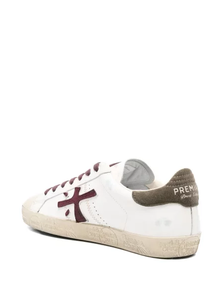 Sneakerși Premiata din piele cu autograf alb
