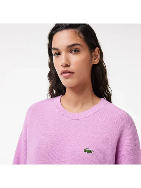 Свитер Lacoste с круглым вырезом белый