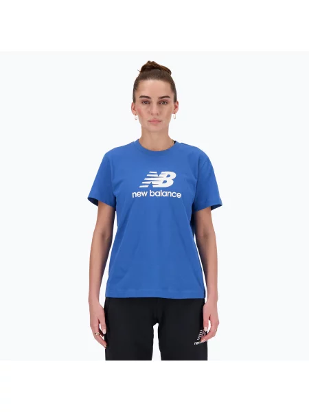 Tričko New Balance Jersey Stacked Logo T-Shirt blueagat modré