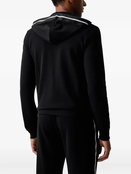 Суичър с качулка Emporio Armani бродиран черно