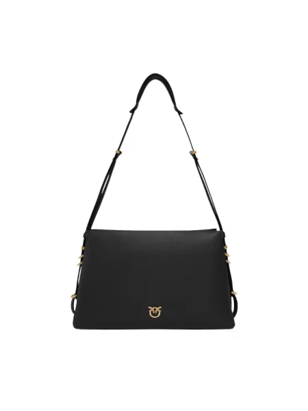 Jedwabna torebka Pinko czarna