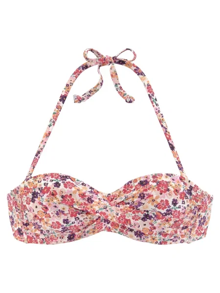 JETTE Sutien costum de baie mov liliachiu / roz pitaya / roz mov închis alb