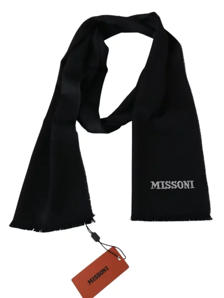 Fular Missoni cu broderie negru