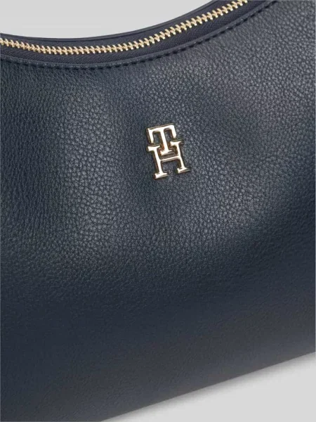Torebka z uchwytem z skóropodobny model TH ICON SHOULDER BAG' Tommy Hilfiger granatowa