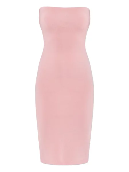 Sukienka midi Jacquemus do kolan bez ramiączek garniturowa różowa