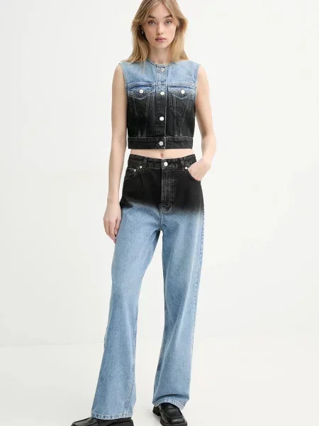 Moschino Jeans jeansy medium waist niebieskie