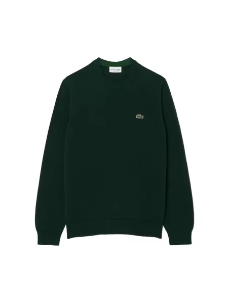 Sweter Lacoste z kapturem z logo zielony