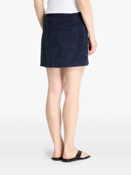 Fusta mini Roxy de catifea cord albastru
