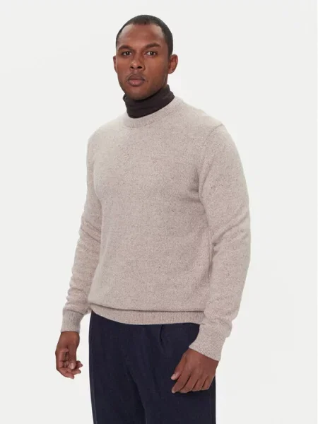 Barbour Sweter Essential Tisbury beżowy