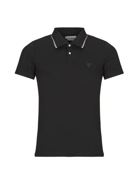 Polo majica Guess s kratkimi rokavi črna