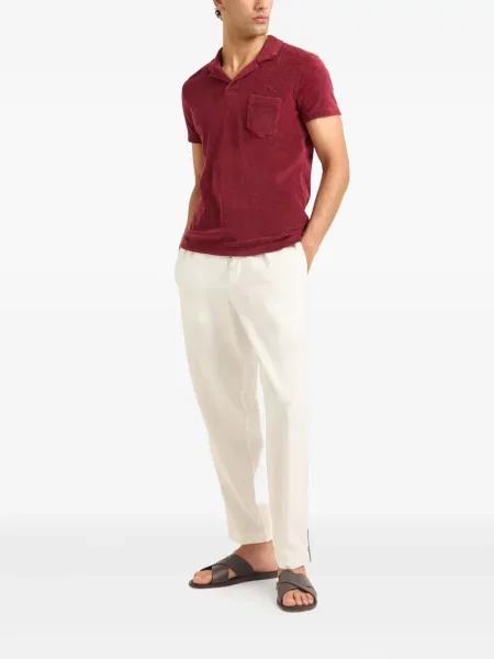 Polo Orlebar Brown din material terry roșu