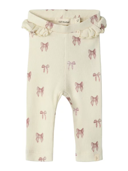 Lil'Atelier Leggings NBFGavo crem / mauve / mov pastel