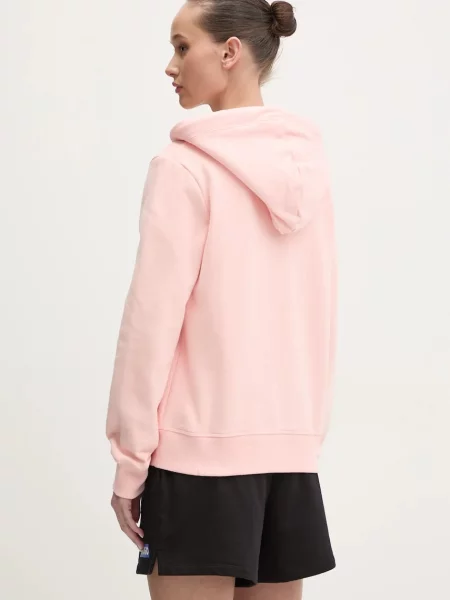 Geacă Superdry cu glugă roz