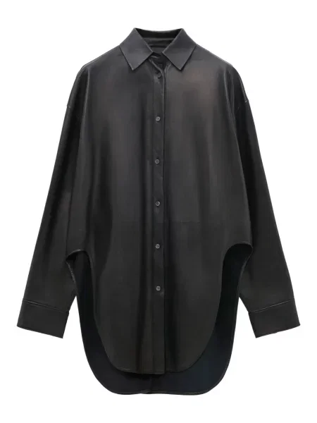 Cămașă Loewe din piele negru