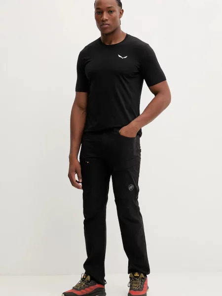 Однотонная футболка Salewa черная