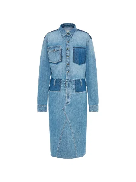 Rochie din denim Maison Margiela albastru