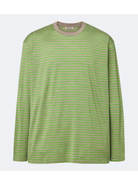 Tricou Auralee de lână verde