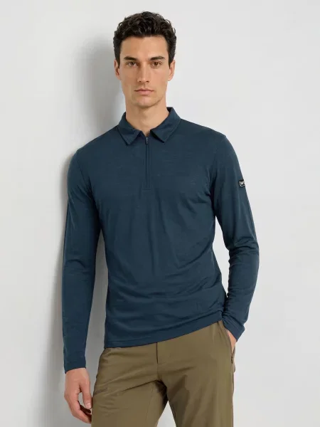 Super.Natural Funkční Polokošile S Merino Vlnou tmavě modrá