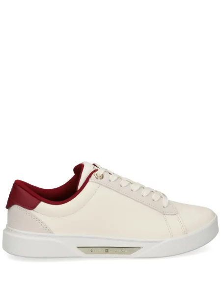 Sneakerși Tommy Hilfiger din piele alb