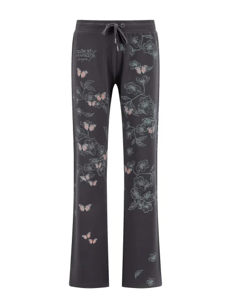 Ed Hardy Pantaloni True To My Love închis / verde petrol gri