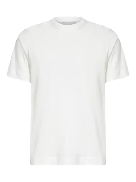 Krátké tričko D4.0 s kulatým výstřihem bílé