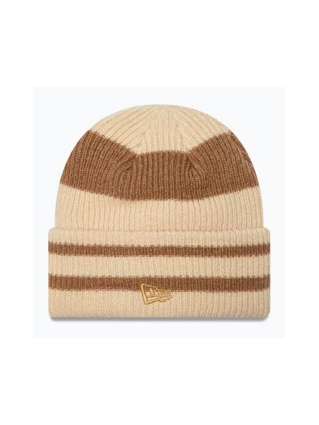 Шапка New Era в полоску бежевая