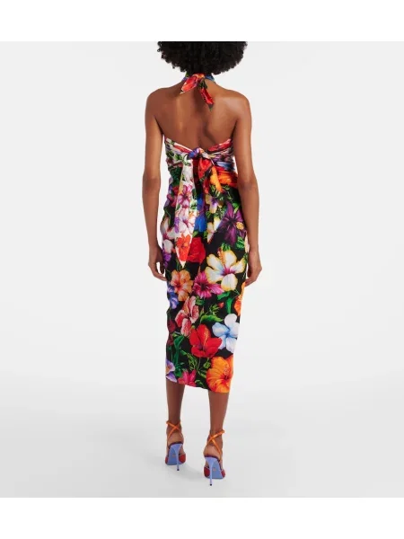 Fustă midi Dolce&gabbana de mătase cu model floral drapată