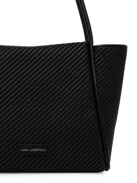 Shopper kabelka Karl Lagerfeld s autogramem černá