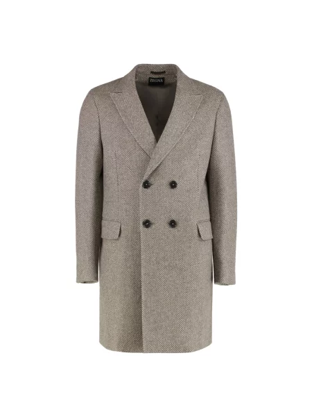 Płaszcz Zegna wełniany beżowy