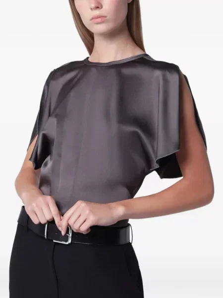 Bluză Victoria Beckham drapată gri
