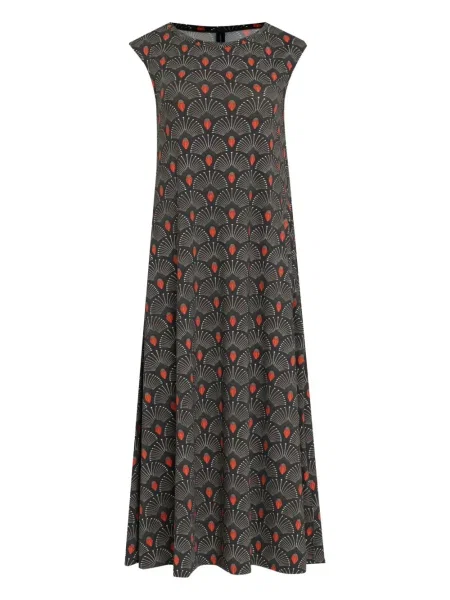 Rochie midi Lygia & Nanny fără mâneci cu model floral cu imagine gri