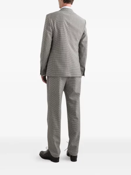 Plisované kalhoty Dolce & Gabbana s pepito vzorem šedé