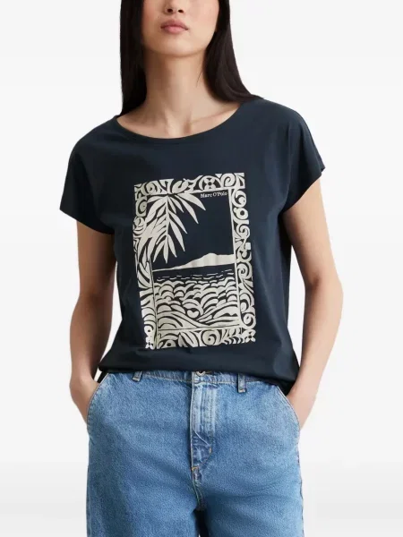 Tricou Marc O'polo cu imagine albastru