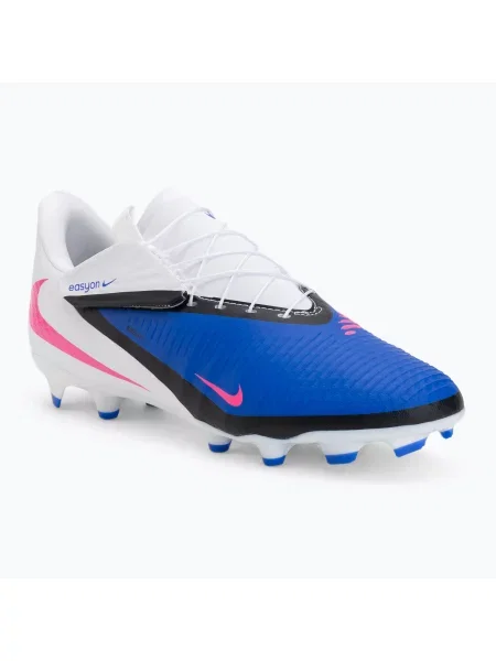 Încălțăminte de fotbal pentru bărbați Nike Phantom 6 Low Academy EasyOn FG/MG racer blue/white/pink blast alb