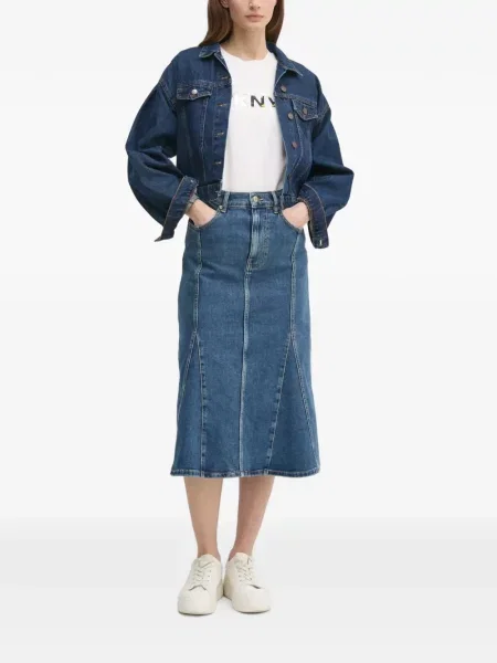 Tricou Dkny cu decolteu rotund alb