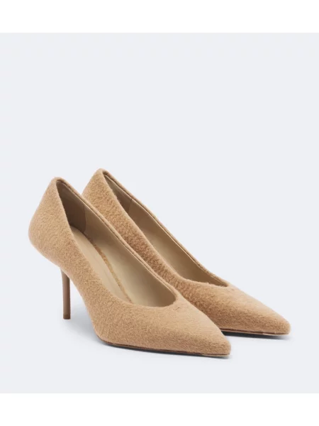 Pantofi cu toc Max Mara din piele de căprioară maro