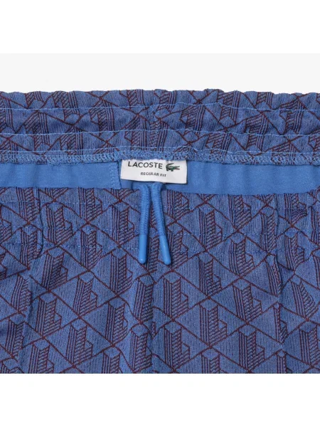 Lacoste Spodnie Dresowe Paris Monogram Jacquard czerwone