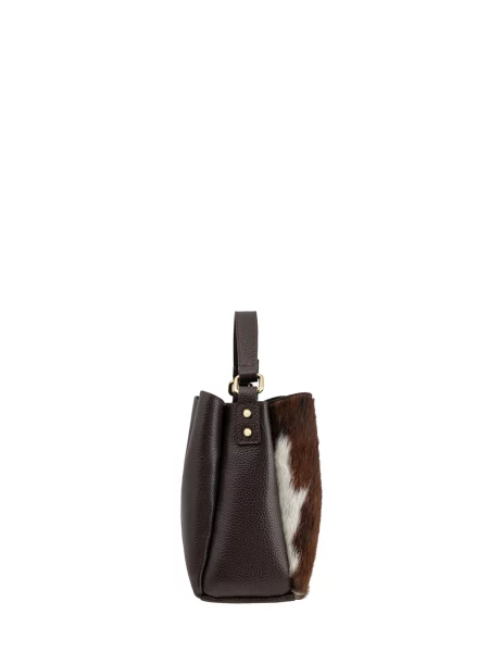 RYŁKO Poșete ciocolatiu / maro coniac / negru alb