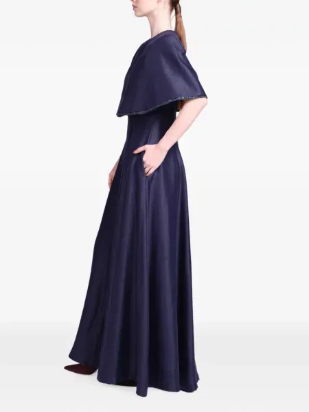 Rochie maxi Baruni în linie A albastru