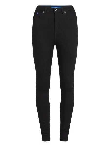Blugi skinny Karl Lagerfeld Jeans cu talie înaltă negru