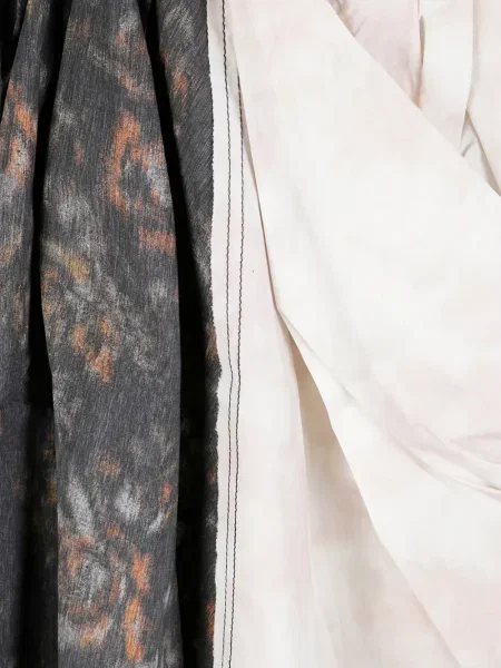 Fusta mini Ganni drapată gri