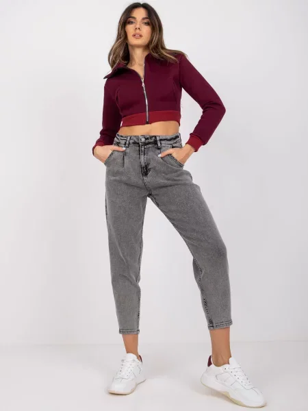 Pantaloni Fashionhunters gri