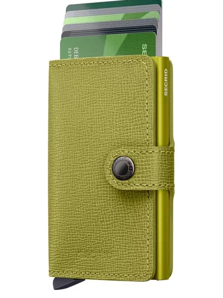 Secrid portofel de piele CRISPLE verde