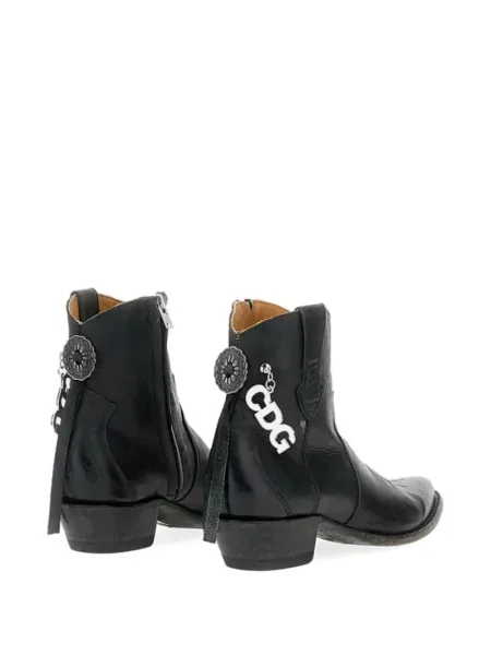 Botine Comme Des Garçons cu aplicații negru