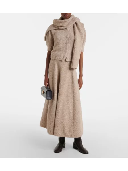 Cardigan Agnona de lână bej