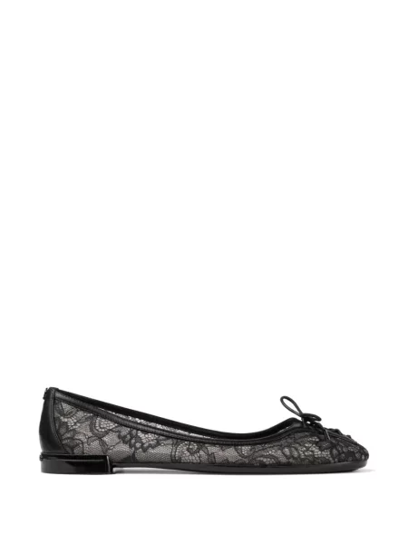 Balerini Jimmy Choo din dantelă negru
